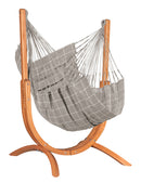 Udine Outdoor Almond - Weather-Resistant Hammock Chair with FSC® certified Eucalyptus Stand