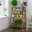 Farmhouse Indoor/Outdoor 3 Tier Folding Plant Stand Planter Shelving Unit