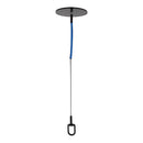 5K Drop Thru Anchor with Swivel D-Ring - 4in Round Plate - Cable - All Lengths