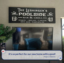 Personalized Poolside Bar And Grill Sign III