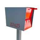UpTown Box Locking Package Dropbox in TEXTURED GRAY METALLIC - Modern Mailbox