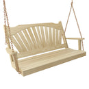 Keystone Amish Co. Sunburst Porch Swing, 5 Foot, Unfinished
