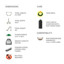 XL Thick Cord Mayan Hammock with Universal Stand