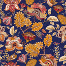 Dark Blue Vintage Design Wallpaper