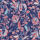 Red and Blue Monogram Wallpaper