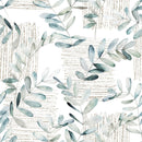 Contemporary Watercolor Leaves Wallpaper Tasteful