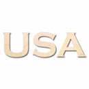 USA Block Letters Craft Unfinished Wood Cutout Font DIY handmade Gift