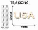 USA Block Letters Craft Unfinished Wood Cutout Font DIY handmade Gift