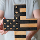 Bless the USA :: Wooden Cross