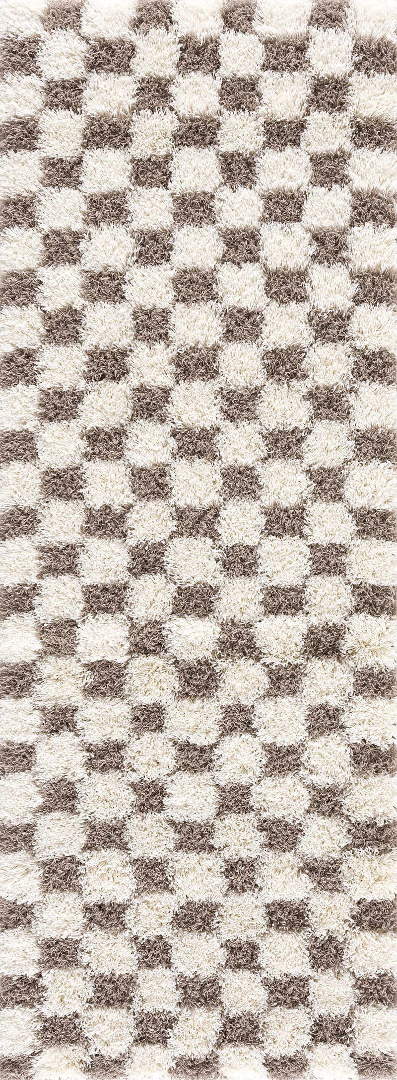 Atira Brown Checkered Area Rug