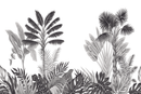 Black&White Palms Pattern Wallpaper
