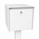 QUICK SHIP UpTown Box-2.0 in ARCTIC WHITE on WHITE - Modern Mailbox