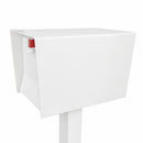 QUICK SHIP UpTown Box-2.0 in ARCTIC WHITE on WHITE - Modern Mailbox