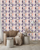 Purple and Beige Pattern Wallpaper