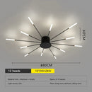 DecorBites™ LED Fireworks Chandelier: Modern Ceiling Lamp for Home Decor, Black Kitchen Lighting Fixtures