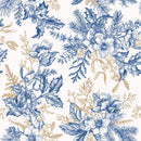 Floral Blue Pattern Wallpaper