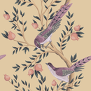 Birds on Vintage Wallpaper