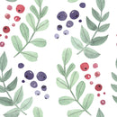 Elegant Berries and Leaves Wallpaper Fashionable