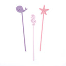 Under the Sea Baby Girl Acrylic Drink Stirrers, Set of 12