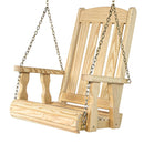 Amish Casual Heavy Duty Outdoor Wood Swing Chair in Unfinished Clearcoat