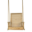 Amish Casual Heavy Duty Unfinished Clearcoat Roll Back Swing Chair