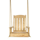 Amish Casual Heavy Duty Outdoor Wood Swing Chair in Unfinished Clearcoat