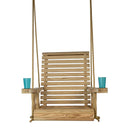 Amish Casual Heavy Duty Unfinished Clearcoat Roll Back Swing Chair