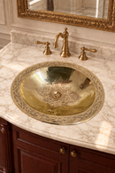 Unlacquered Brass Sink - Oval Bathroom Sink