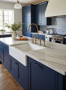 Unlacquered Brass Kitchen Faucet - 8" Bridge Faucet