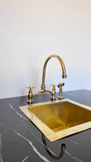 Antique Brass Kitchen Faucet - Unlacquered Brass Kitchen Faucets