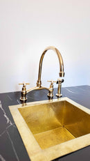 Antique Brass Kitchen Faucet - Unlacquered Brass Kitchen Faucets