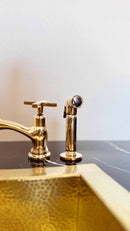 Antique Brass Kitchen Faucet - Unlacquered Brass Kitchen Faucets