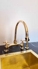 Antique Brass Kitchen Faucet - Unlacquered Brass Kitchen Faucets