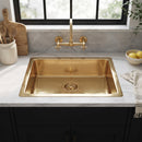 Unlacquered Brass Kitchen Island Sink