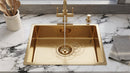 Unlacquered Brass Kitchen Island Sink