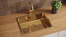 Unlacquered Brass Kitchen Island Sink