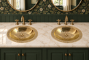 Unlacquered Brass Sink - Oval Bathroom Sink