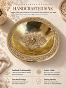 Unlacquered Brass Sink - Oval Bathroom Sink
