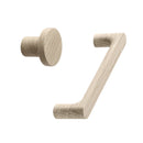 Untreated Oak Wood "Pinta" Cabinet Knob and Drawer Pulls