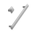 Satin Steel "Flow" T-Bar Cabinet Knob and Drawer Pull