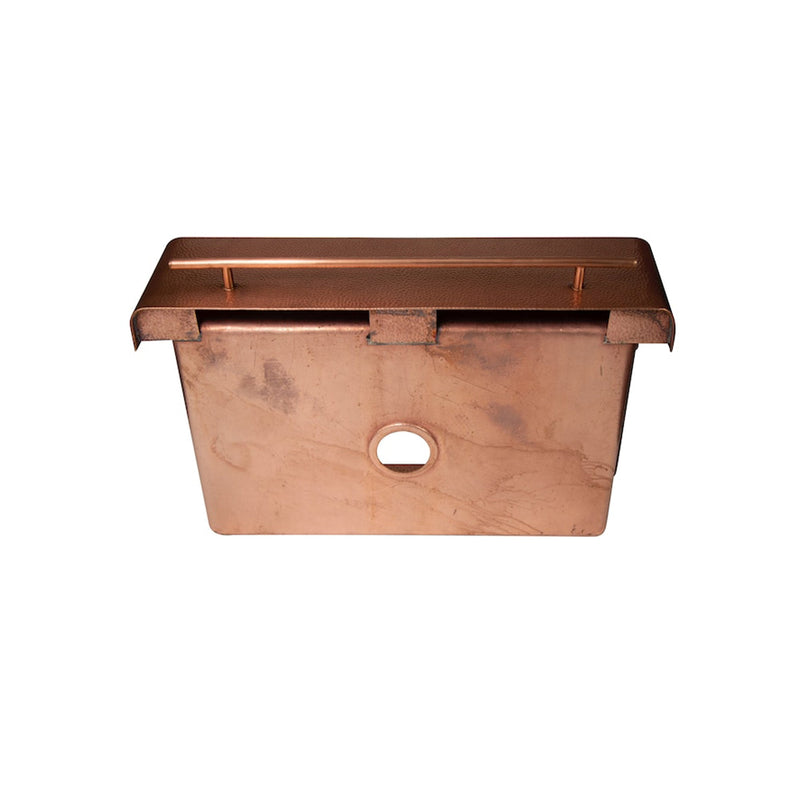 Copper Sink Hammered Front Apron With Towel Bar-Bryn