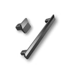 Gun Metal "Vis a Vis" Cabinet Knob and Drawer Pulls