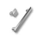 Satin Steel "Vis a Vis" Cabinet Knob and Drawer Pulls