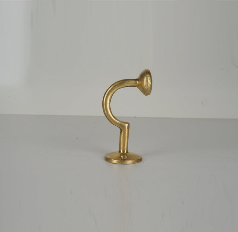 Vintage Brass Coat Hooks , Set of Brass Hooks for wall