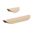 Unlacquered Oak Wood "Archive" Tab Drawer Pulls