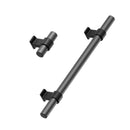 Gun Metal and Black "Bond" T-Bar Dual Finish Knob and Pulls