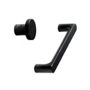 Lacquered Black Wood "Pinta" Cabinet Knob and Drawer Pulls