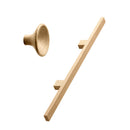 Lacquered Oak Wood "Japan" Cabinet Knob and Drawer Pulls