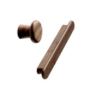 Walnut Lacquered Wood "Classis" Cabinet Knob and Drawer Pull