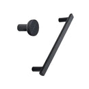 Stained Wood and Black "Bis" Cabinet Knob and Drawer Handle